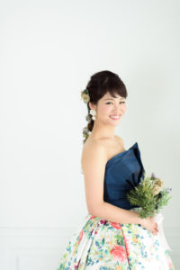 洋装スタジオ(カラードレス)撮影　ペット「フォトウエディング」東京　写真だけの結婚式