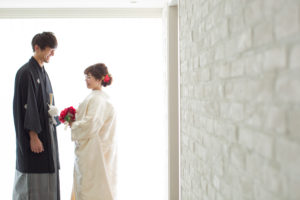 和装スタジオ(白無垢＆色打掛)撮影　ペット＆子供「フォトウエディング」東京　写真だけの結婚式