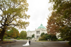 洋館(東京国立博物館)ドレス撮影「フォトウエディング」東京　写真だけの結婚式