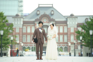 ロケーション(東京駅＆丸の内)撮影「フォトウエディング」東京　写真だけの結婚式