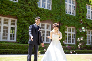 ロケーション(立教大学)母校撮影「フォトウエディング」東京　写真だけの結婚式