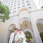 如水会館,式当日,外観で