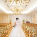 如水会館,式当日,チャペル,バックショット