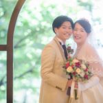 如水会館,式当日,フォト,赤白ブーケ,スナップタイム,明るい光