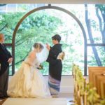 如水会館,式当日,ベールダウン